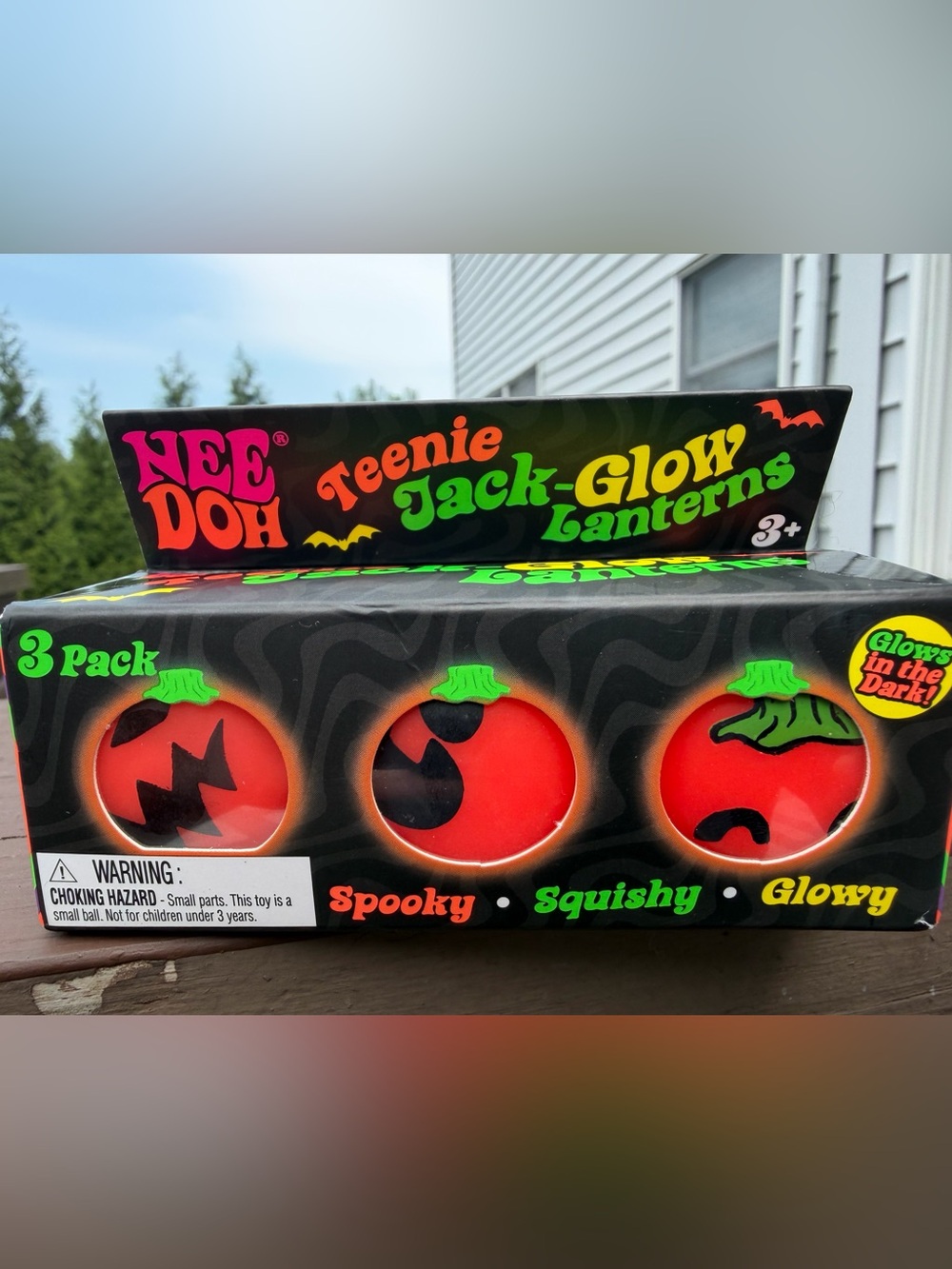 NeeDoh Teenie Jack-Glow Orange Pumpkin Squishy Party Pack